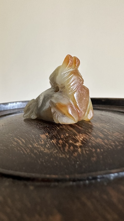 古玩玉器中古和田玉兔拍賣,當前價格12500元