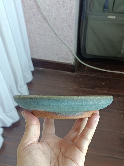 古玩陶瓷鈞窯天藍釉盤拍賣，當前價格1300元