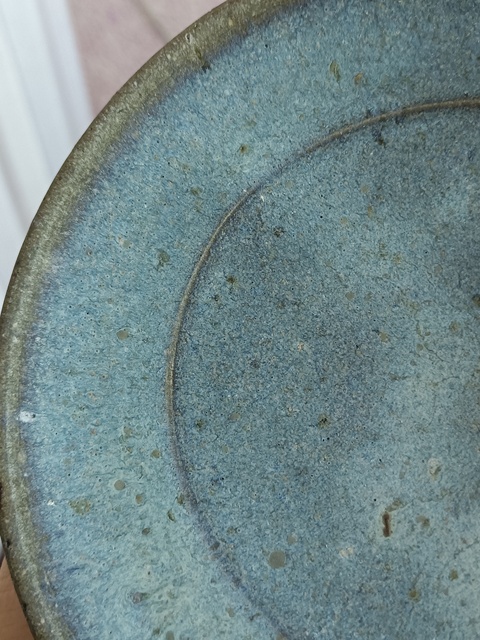 古玩陶瓷鈞窯天藍釉盤拍賣，當前價格1300元