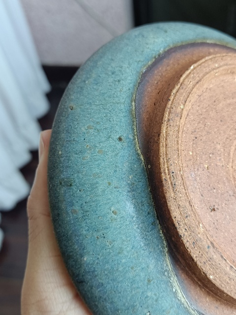 古玩陶瓷鈞窯天藍釉盤拍賣，當前價格1300元