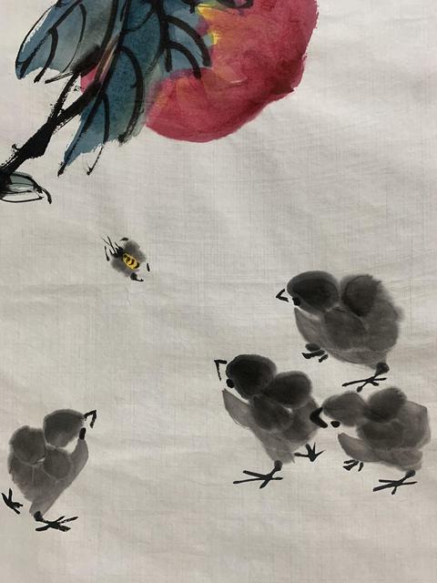 古玩字畫白石孫女齊慧娟 多壽圖拍賣，當(dāng)前價(jià)格388元