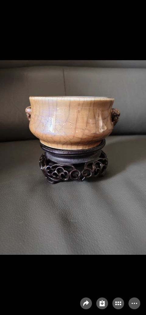 古玩陶瓷哥釉爐真品鑒賞圖