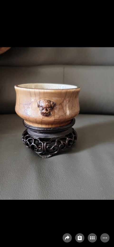 古玩陶瓷哥釉爐真品鑒賞圖