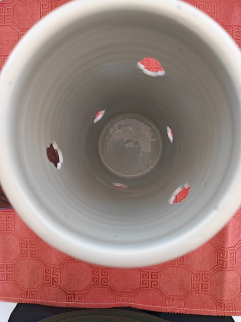 古玩陶瓷清光緒 青花人物紋帽筒真品鑒賞圖