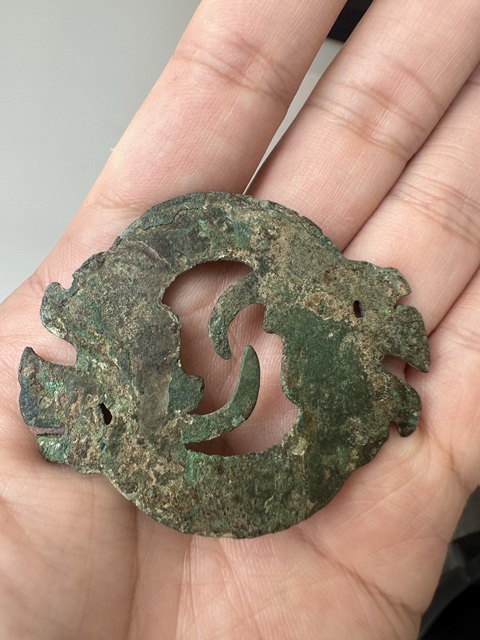 古玩銅器龍紋青銅環真品鑒賞圖