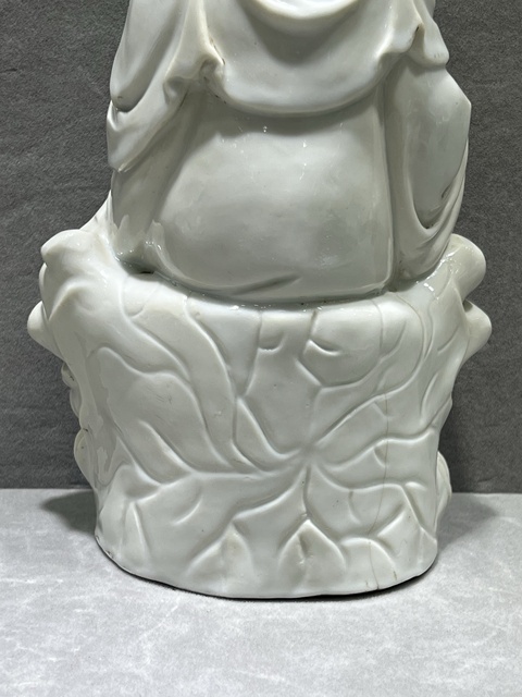 古玩陶瓷解放后大幾十年送子觀音塑像真品鑒賞圖