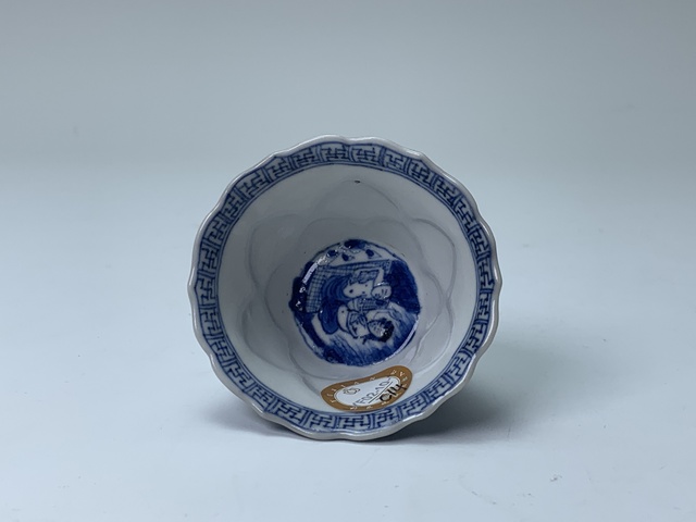 古玩陶瓷清康熙·青花春宮圖人物紋杯碟拍賣,當前價格888元