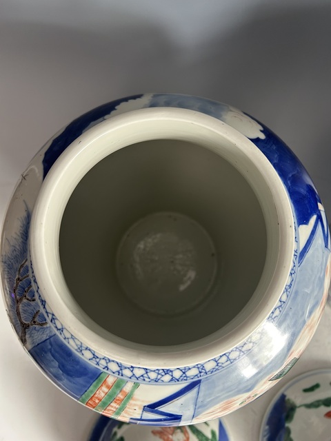 古玩陶瓷清晚·五彩人物將軍罐真品鑒賞圖