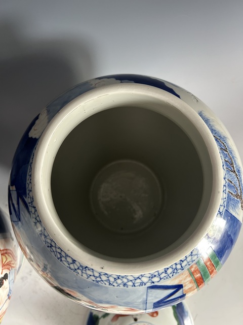 古玩陶瓷清晚·五彩人物將軍罐真品鑒賞圖