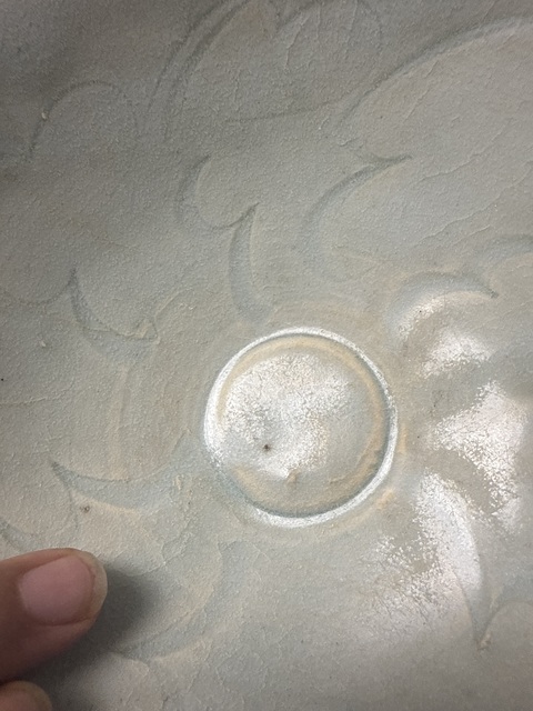 古玩陶瓷青白釉刻花斗笠碗真品鑒賞圖