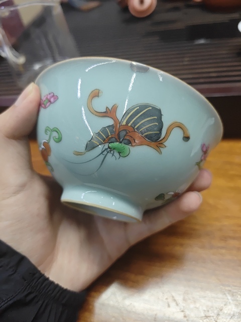 古玩陶瓷花蝶紋粉彩小碗拍賣,當前價格1500元