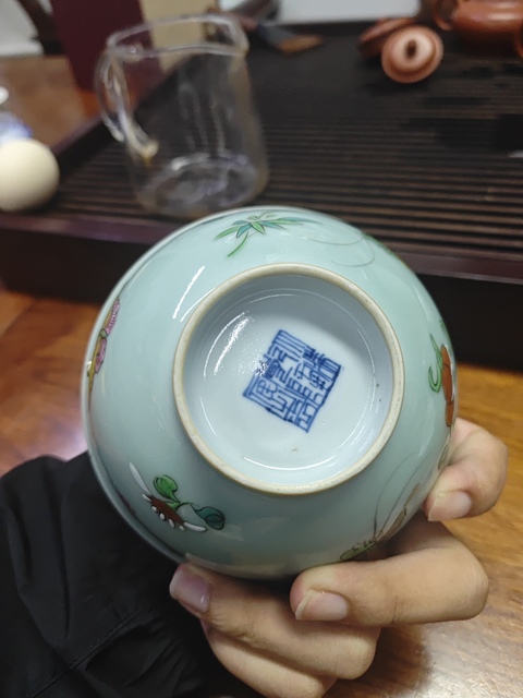 古玩陶瓷花蝶紋粉彩小碗拍賣,當前價格1500元