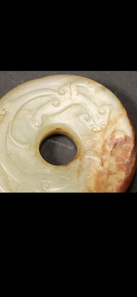 古玩玉器提油仿古“螭龍紋”玉璧真品鑒賞圖
