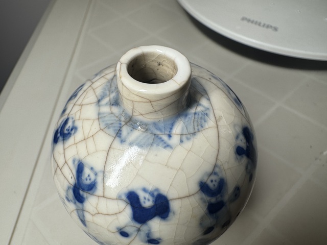 古玩陶瓷百子圖青花鼻煙壺小瓶拍賣,當前價格7800元