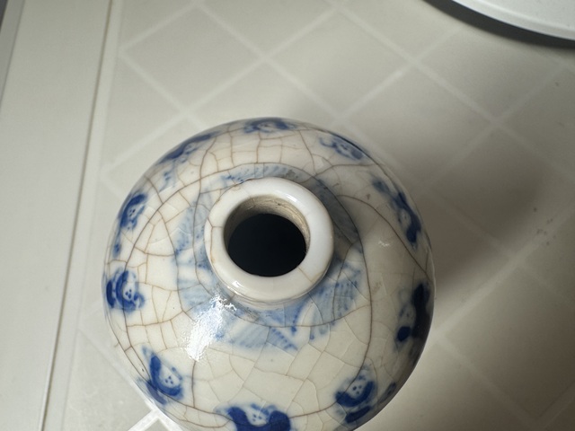 古玩陶瓷百子圖青花鼻煙壺小瓶拍賣,當前價格7800元