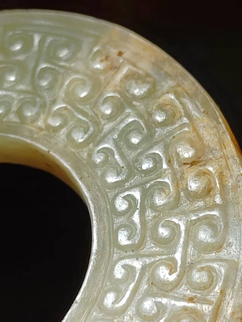 古玩玉器和田玉雕“勾連紋璧”真品鑒賞圖