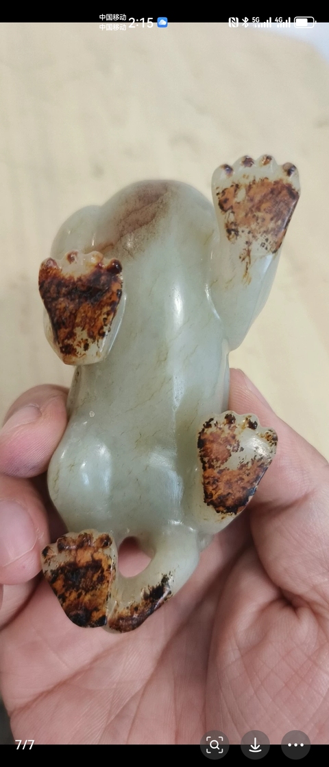 古玩玉器和田玉瑞獸擺件真品鑒賞圖