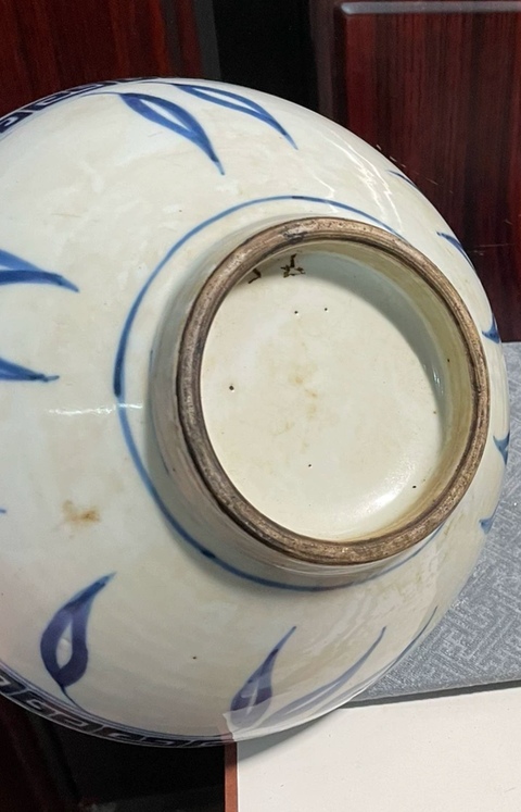 古玩陶瓷青花花卉紋碗一對真品鑒賞圖