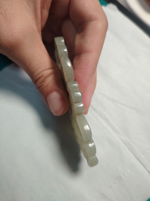 古玩玉器明代和田玉籽料蝴蝶佩真品鑒賞圖