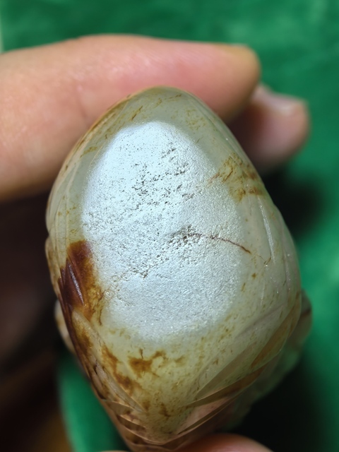 古玩玉器提油仿古“秋山玉”擺件真品鑒賞圖