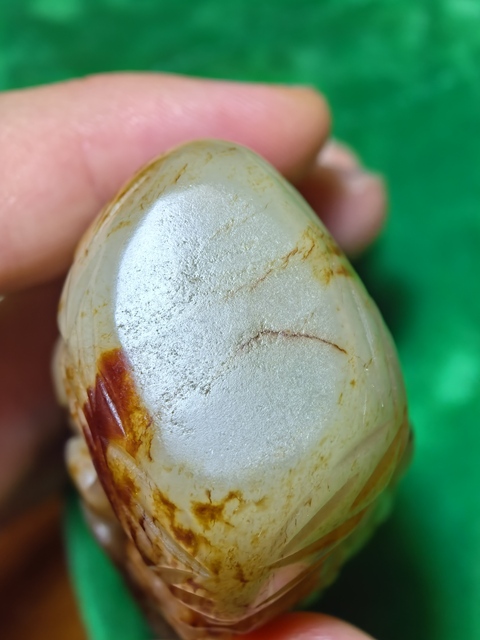 古玩玉器提油仿古“秋山玉”擺件真品鑒賞圖