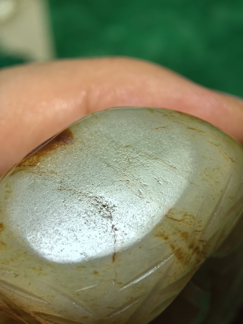 古玩玉器提油仿古“秋山玉”擺件真品鑒賞圖