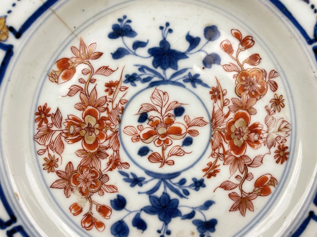 古玩陶瓷清康熙·青花加彩礬紅描金盤拍賣,當前價格0元