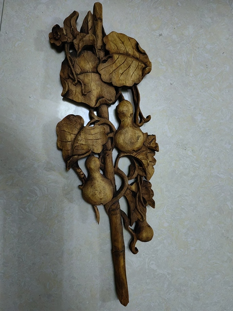 古玩雜項木雕“葫蘆萬代”真品鑒賞圖