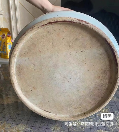 古玩陶瓷龍紋青花圈足筒式香爐真品鑒賞圖
