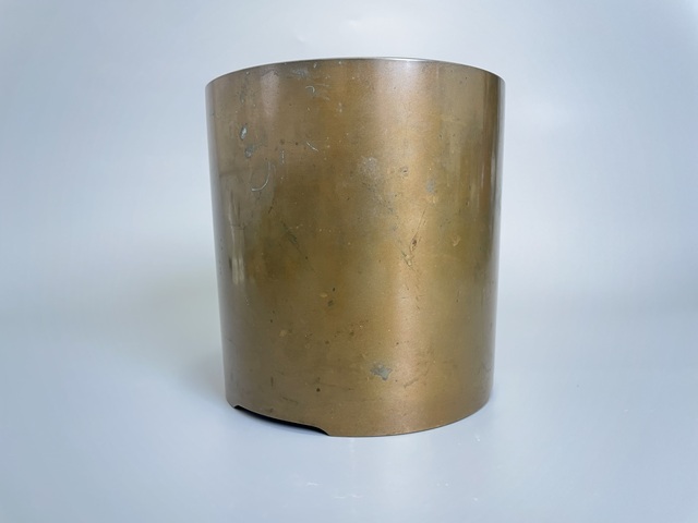 古玩銅器清晚期 嵌銀釘銅爐真品鑒賞圖