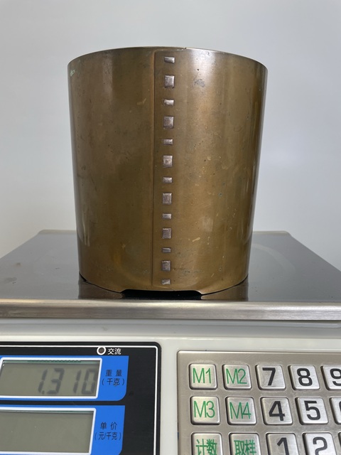 古玩銅器清晚期 嵌銀釘銅爐真品鑒賞圖