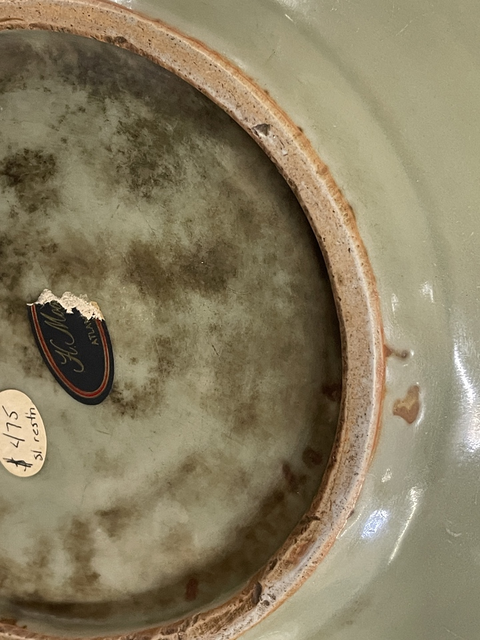 古玩陶瓷龍泉青瓷刻花盤真品鑒賞圖