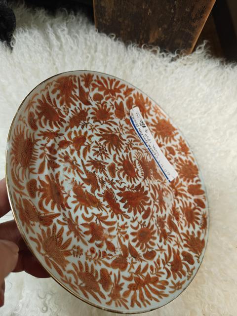 古玩陶瓷廣彩盤真品鑒賞圖