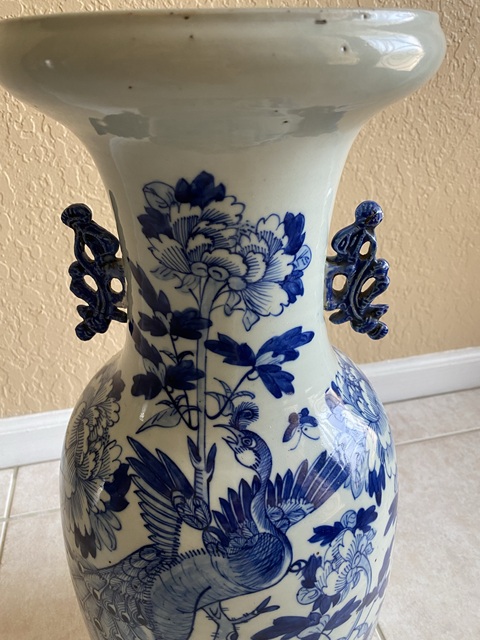 古玩陶瓷花鳥紋瓶真品鑒賞圖