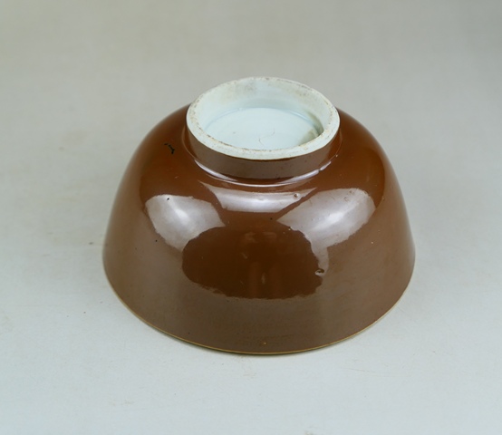 古玩陶瓷清晚期.紫金釉茶碗拍賣,當前價格34元