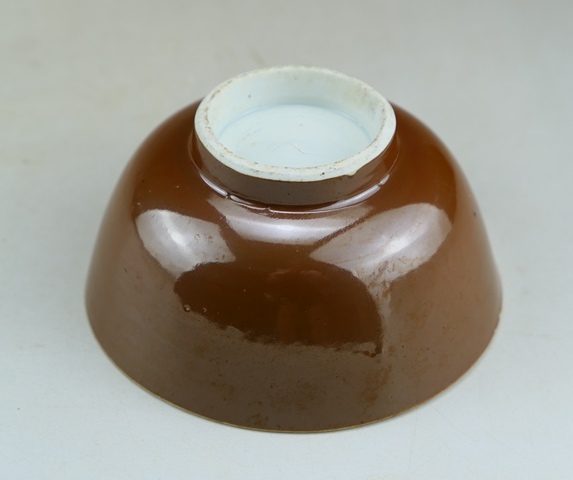 古玩陶瓷清晚期.紫金釉茶碗拍賣,當前價格34元