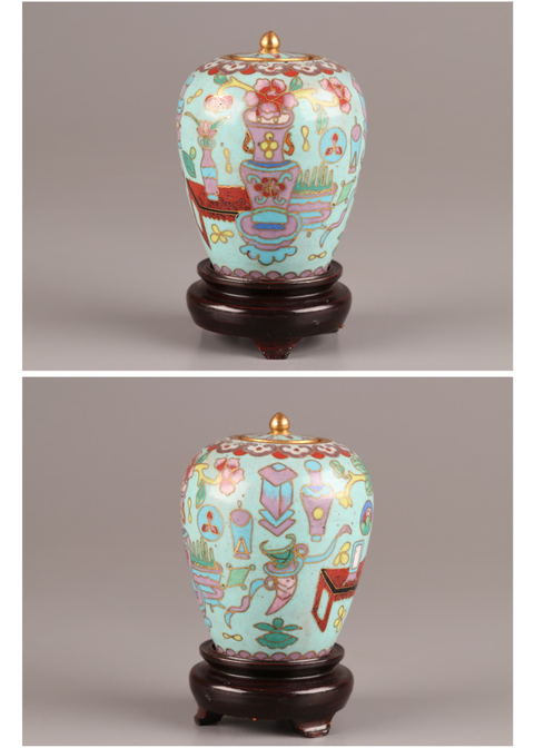 古玩陶瓷博古圖蓋罐真品鑒賞圖