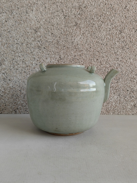古玩陶瓷青釉四系壺拍賣,當前價格580元