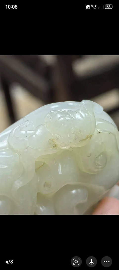古玩玉器和田玉雕“福如意”把件真品鑒賞圖