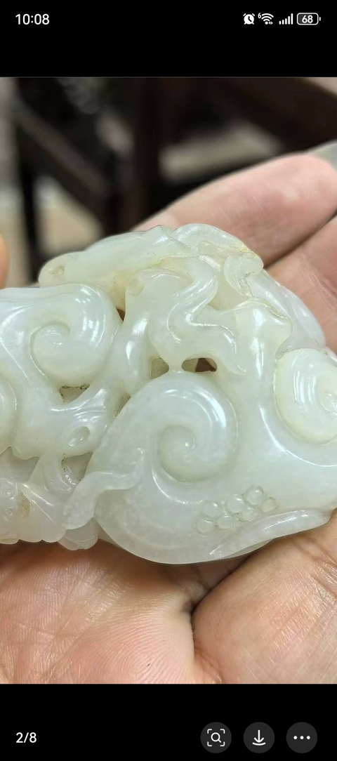 古玩玉器和田玉雕“福如意”把件真品鑒賞圖