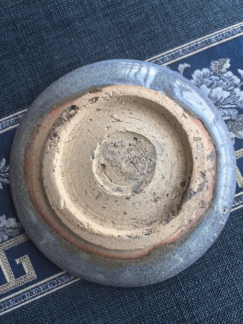 古玩陶瓷元代天青釉鈞窯盤真品鑒賞圖