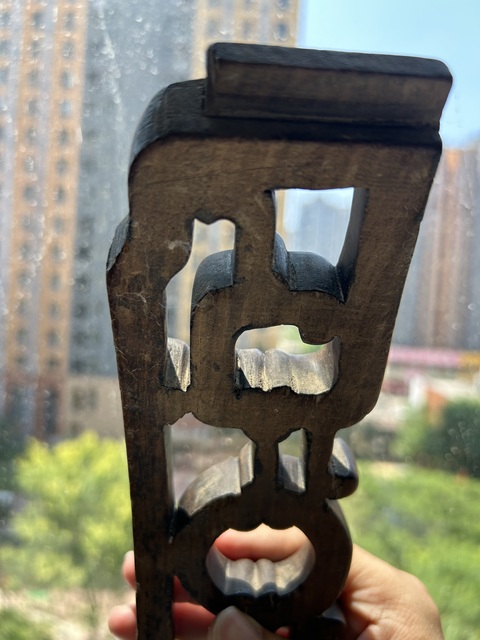 古玩雜項木雕花板真品鑒賞圖