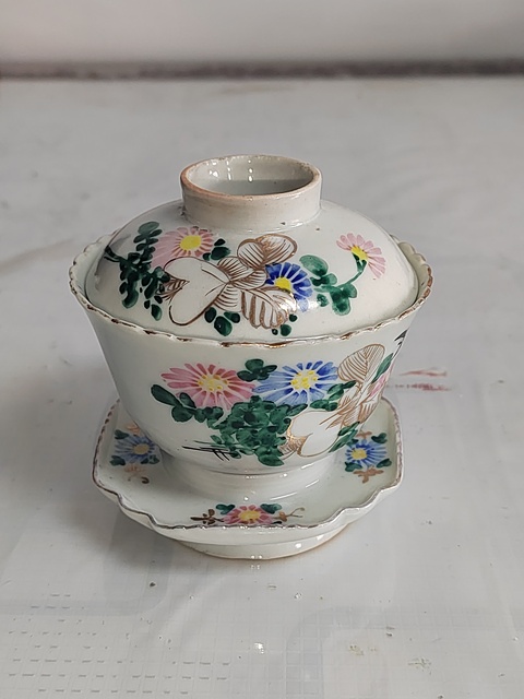 古玩陶瓷三才蓋杯真品鑒賞圖