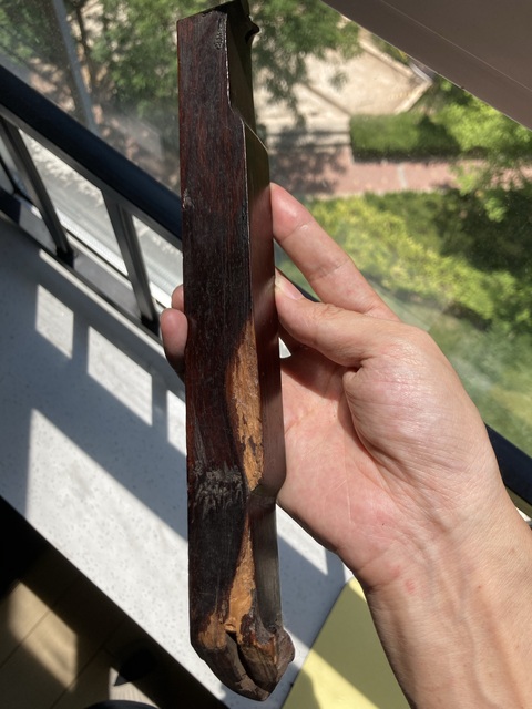 古玩雜項老花梨木椅子頂部木料真品鑒賞圖