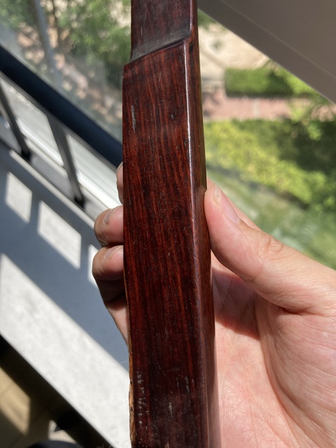 古玩雜項老花梨木椅子頂部木料真品鑒賞圖