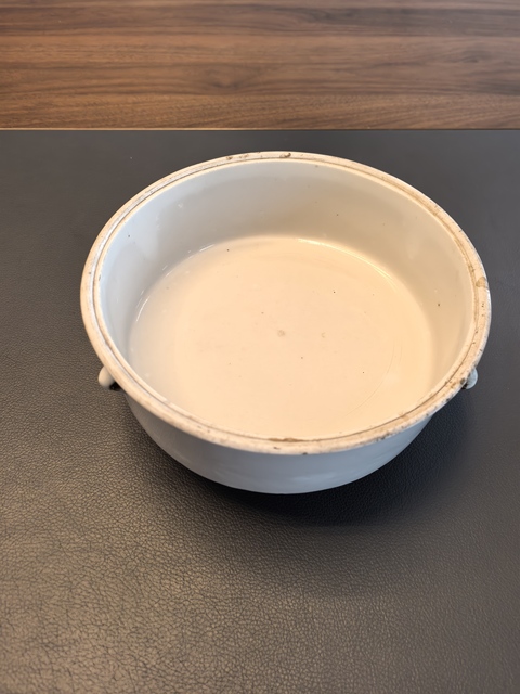 古玩陶瓷民國白釉一品鍋真品鑒賞圖