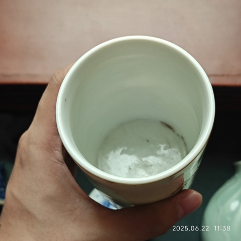 古玩陶瓷無雙譜粉彩筆筒真品鑒賞圖