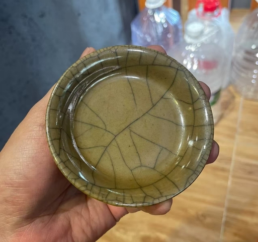 古玩陶瓷清中哥釉洗真品鑒賞圖