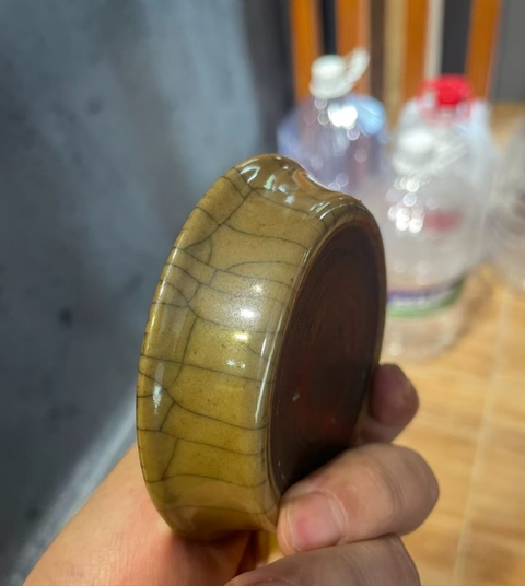 古玩陶瓷清中哥釉洗真品鑒賞圖