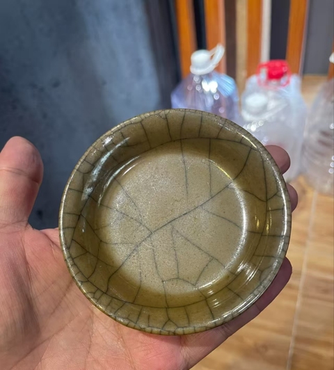 古玩陶瓷清中哥釉洗真品鑒賞圖